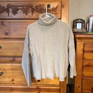 MANGO Oatmeal Turtleneck Sweater Size M